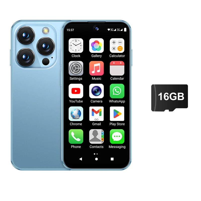 SERVO 19E 3G WCDMA Mini Smart Phone 3.88"Display 2 SIM Android 10.0 16GB ROM Face Recognition GPS Android Smart Cellphone TYPE-C