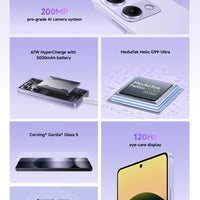 Global Version Redmi note 14S MediaTek Helio G99-Ultra 200MP+8MP+2MP triple camera 6.67" AMOLED display 67W HyperCharge