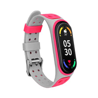 Bracelet for Xiaomi Mi Band 7 6 5 4 Silicone Wrist Replacement Wristband Breathable Double Buckle Luxury for Miband 6 5 4 Strap