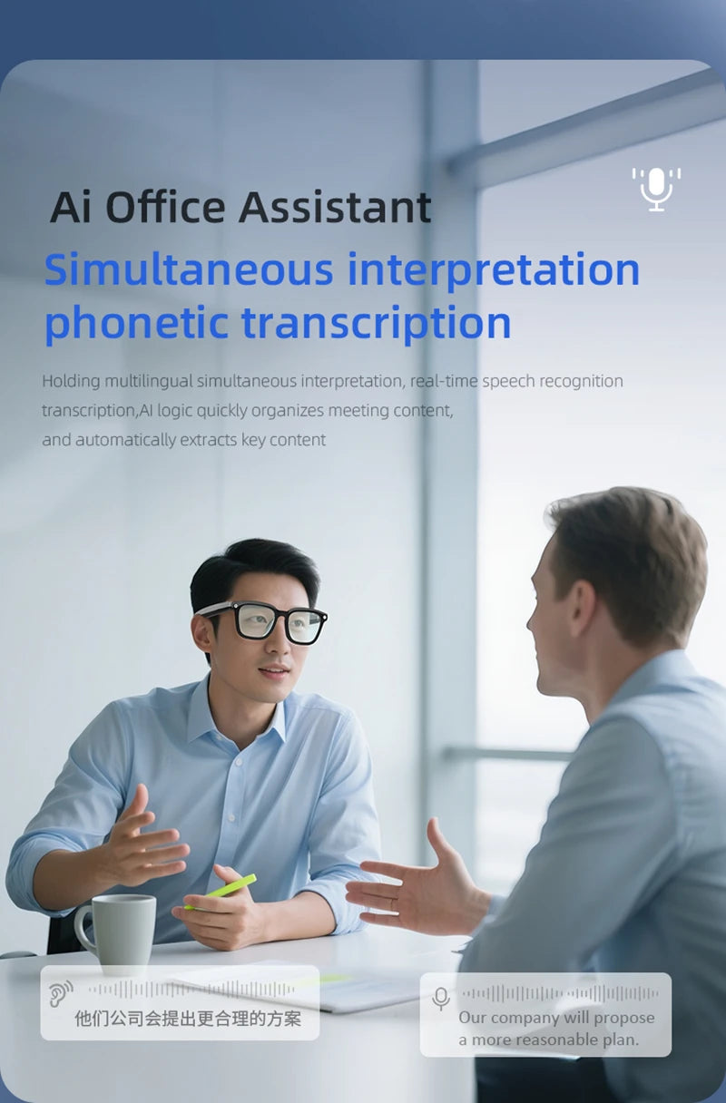 Xiaomi V03 Smart Glasses 500w Pixel Video Camera AI Voice Translation Bluetooth Recording Call Music Intelligent Sunglasses 2025