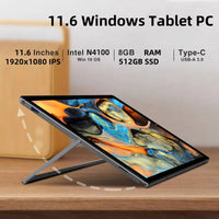 The Cheapest Type-C 11.6" Windows 11 Tablet 8GB RAM 512GB SSD ROM 64bit Intel Celeron N4100 CPU 1920x1080 IPS 2xUSB 3.0