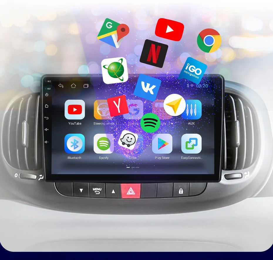 AWESAFE PX9 Car Radio Autoradio for  Fiat 500L 2012-2017  Wireless Carplay Screen Android Auto Stereo GPS Navi FM RDS BT SWC