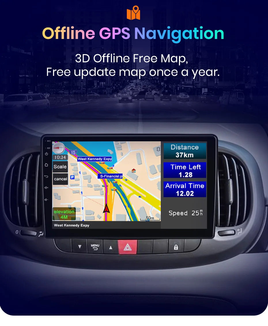 AWESAFE PX9 Car Radio Autoradio for  Fiat 500L 2012-2017  Wireless Carplay Screen Android Auto Stereo GPS Navi FM RDS BT SWC