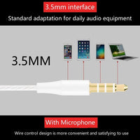 3.5mm Wired Earphone In Ear Headset HIFI Heavy Bass Earbuds Monitor Sports Headset Stereo Music Gaming Headphone with Microphone