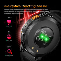 LIGE Outdoor Military Smart Watch Men 1.53" AMOLED Screen GPS trackr Waterproof Bluetooth Call Sports Braceletes For Android IOS