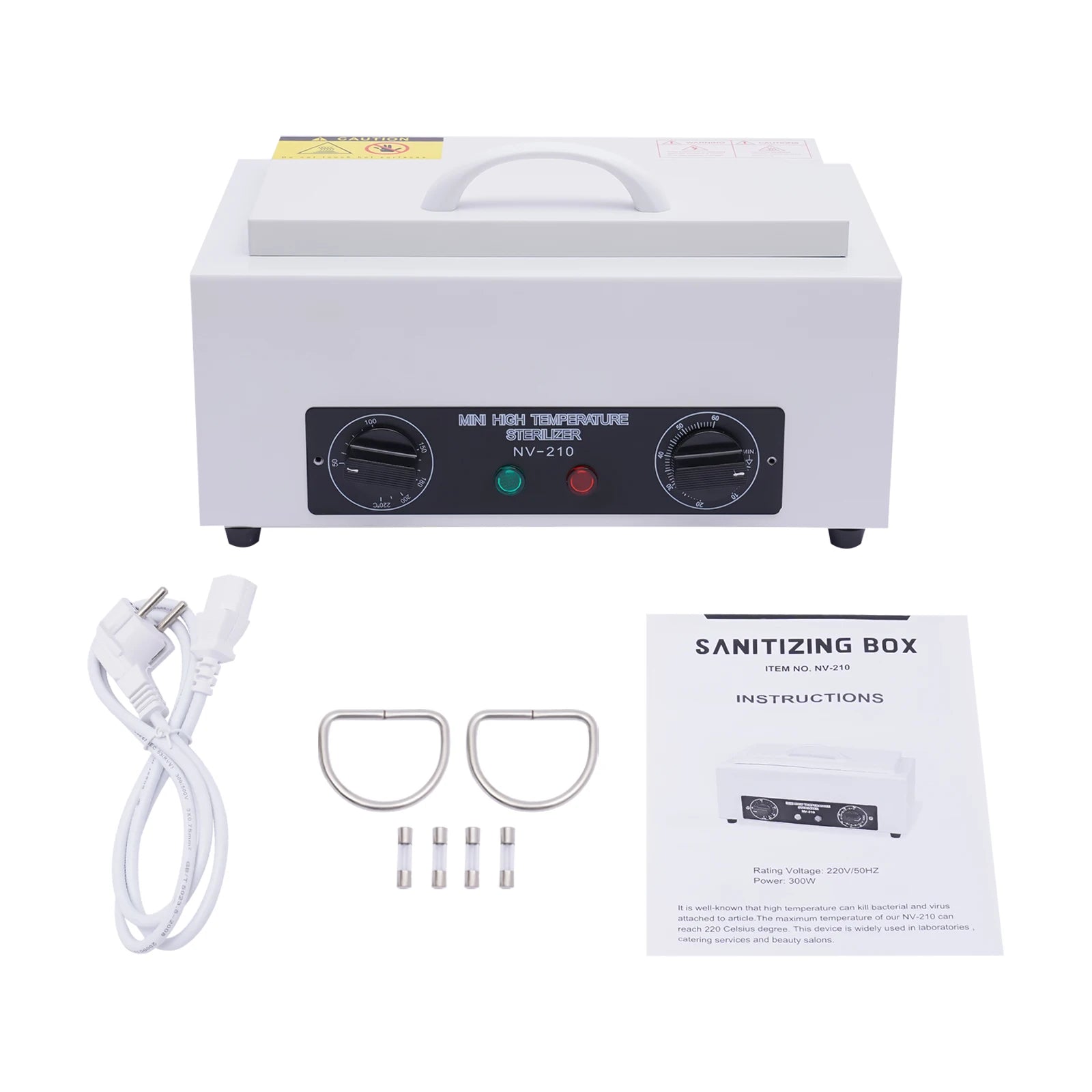 Nail Tool Sterilizer 220V Intelligent Dual Control Dry Heat Disinfection Large Capacity Multiple Use for Spa and Beauty Tools