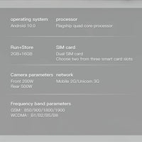 SERVO 19E 3G WCDMA Mini Smart Phone 3.88"Display 2 SIM Android 10.0 16GB ROM Face Recognition GPS Android Smart Cellphone TYPE-C