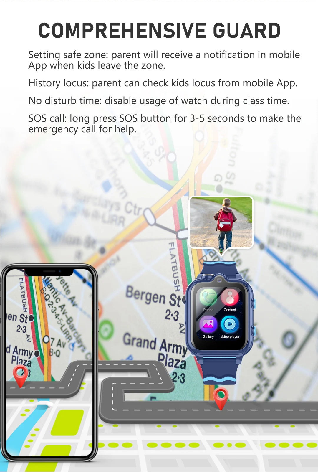 D35 4G Kids Smart Watch Video SIM ROM 8GB Call Phone Watch Monitor GPS SOS Location Monitor  Children Boy Girl Smartwatch Gifts