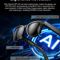 LIGE New Smart Glasses with Photochromic Lenses Camera Photography Video ChatGPT AI Interactive Translation Smart Sunglasses Men