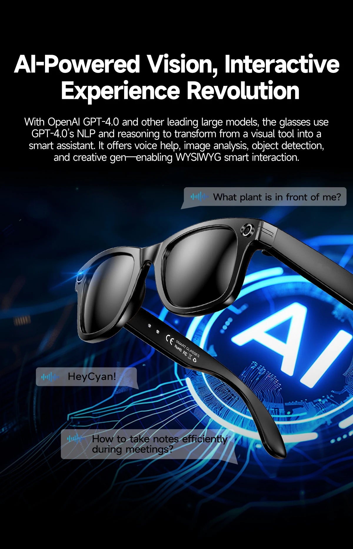 LIGE New Smart Glasses with Photochromic Lenses Camera Photography Video ChatGPT AI Interactive Translation Smart Sunglasses Men