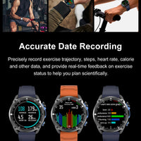 2025 New Military Sport GPS 4GB Memory Smartwatch Men 5ATM Waterproof Fitness Tracker Offline Maps 860Mah Battery Smart Bracelet