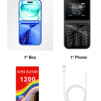 SERVO F15 Mini GSM Flip Mobile Phone 2 SIM Blacklist Magic Voice Auto Call Record Speed Dial MP4 Torch Cute Tiny Fold Cellphones