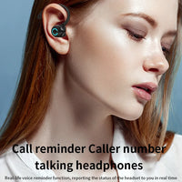 Bluetooth 5.2 Business Wireless Headphone Ear-Hook Mini HIFI Bass Noise Cancelling Earphone With Mic Sport Game Headset