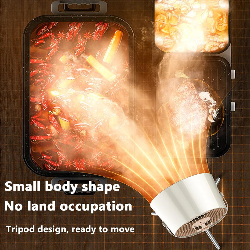 Portable Fan, Small Kitchen Hood, Extractor, USB Power Supply, Office Kitchen Hood, Mini Suction, Vacuum Hood, New, 2024