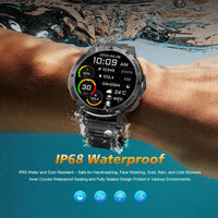 LIGE Outdoor Military Smart Watch Men 1.53" AMOLED Screen GPS trackr Waterproof Bluetooth Call Sports Braceletes For Android IOS