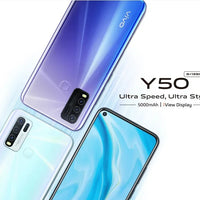 Original VIVO Y50 8GB 128GB 5000mAh 4G Smartphone 6.51inch 2340x1080px CPU Snapdragon 13MP + 16MP 4 Cameras Android