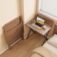 Solid Wood Foldable Console Desk Simple Modern Bedside Computer Desk Portable Bedroom Living Room Writing Table Home Furniture