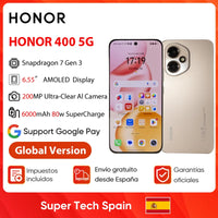 Honor 400 Smartphone 5g Snapdragon 7 Gen 3 Magicos9.0 200Mp Ultra-Clear Ai Camera 6.55'' Amoled Display 6000Mah 80W Supercharge
