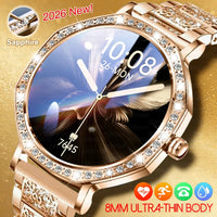 New Women SmartWatch AMOLED Screen Men Watches Bluetooth Call Sport Womens Physical Health IP68 Lady Smart Watch For Android IOS