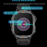 2025New Rugged Military GPS Track Smart Watch Men Bluetooth Call 5ATM Waterproof Flashlight Outdoor Sports SmartWatch For Xiaomi