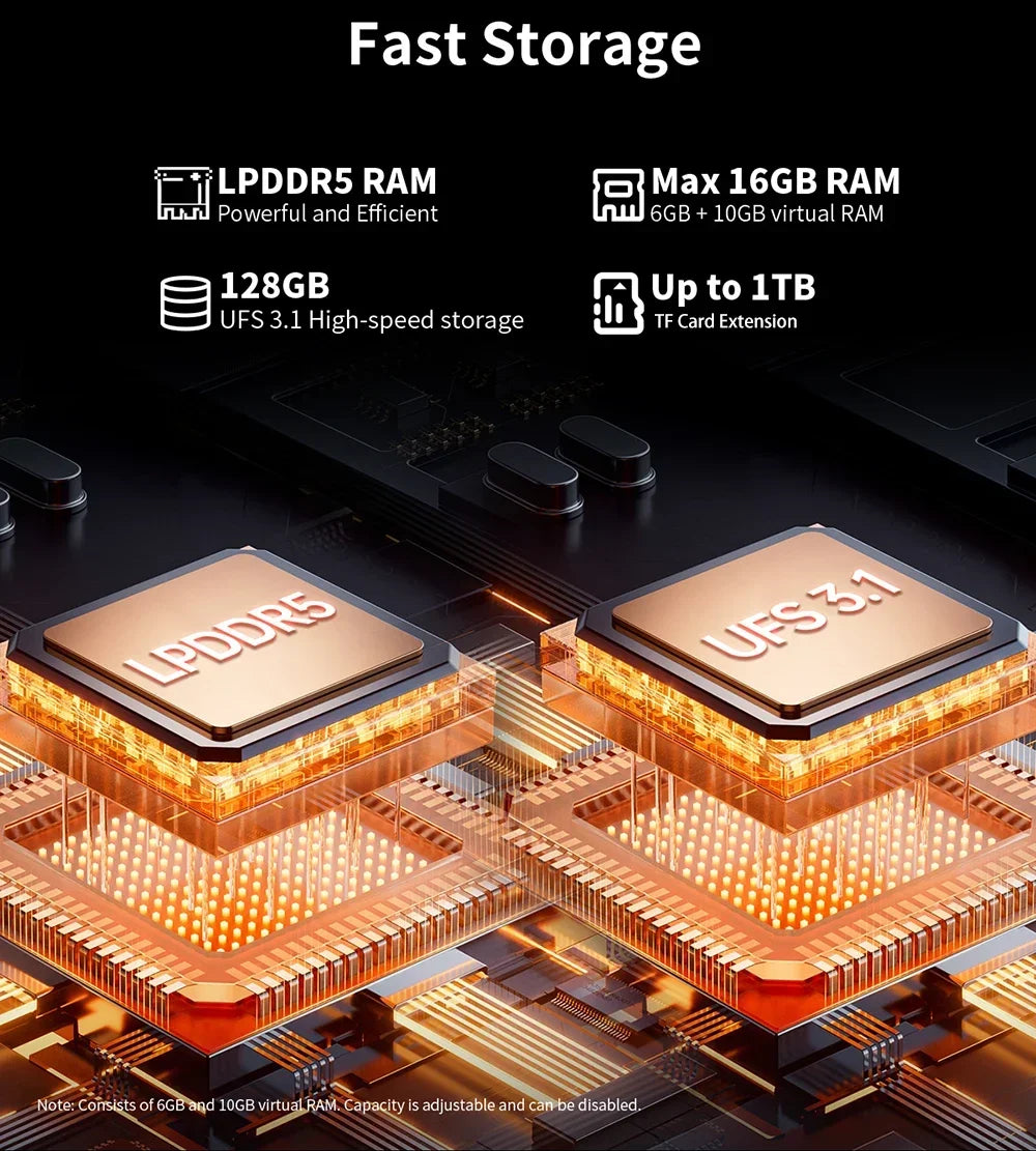 Teclast T60 AI Tablet Allwinner A733 Octa-Core 12inch 2K HD TDDI Screen 6GB RAM 128GB ROM Android 15 WiFi6 8000mAh 13MP+5MP