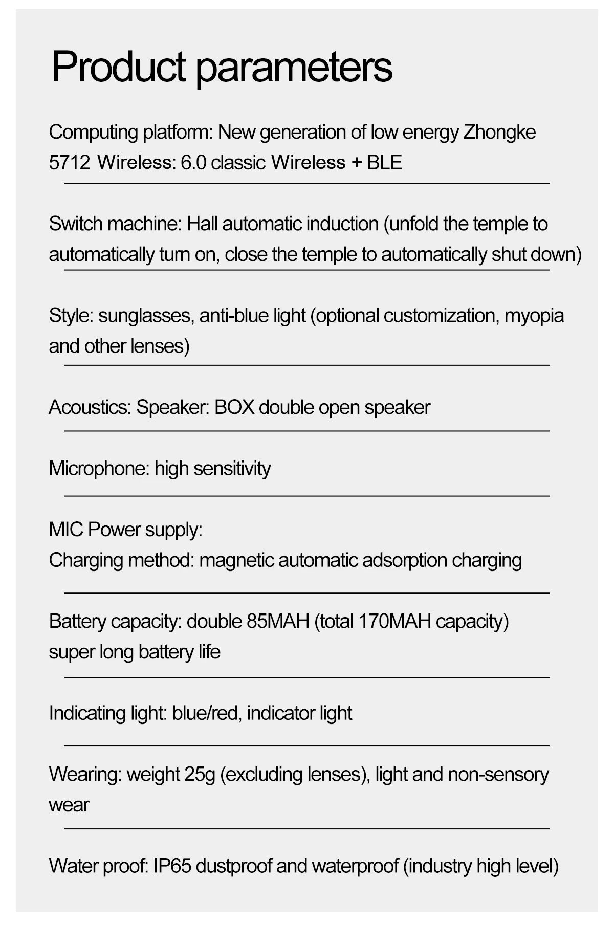 W100 Smart Glasses 163 Online Language AI Automatic Dialogue Translation Bluetooth Glasses with Speaker Sports UV Protection New