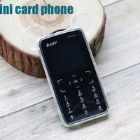 Unlocked Super Mini Card Mobile Phone 1.77 Inch 2G GSM Single SIM MP3 Telephone Bluetooth Dialer FM Blacklist Student CellPhones
