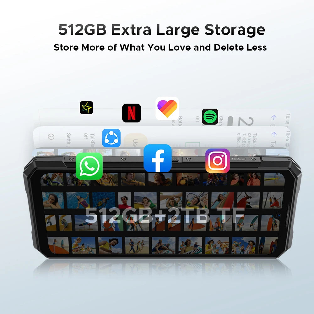 DOOGEE S200 Plus 5G Rugged Phone 1.32" Rear Display AI Image 6.72'' Screen 16GB 512GB 11000 mAh Battery Android 15 Smartphone