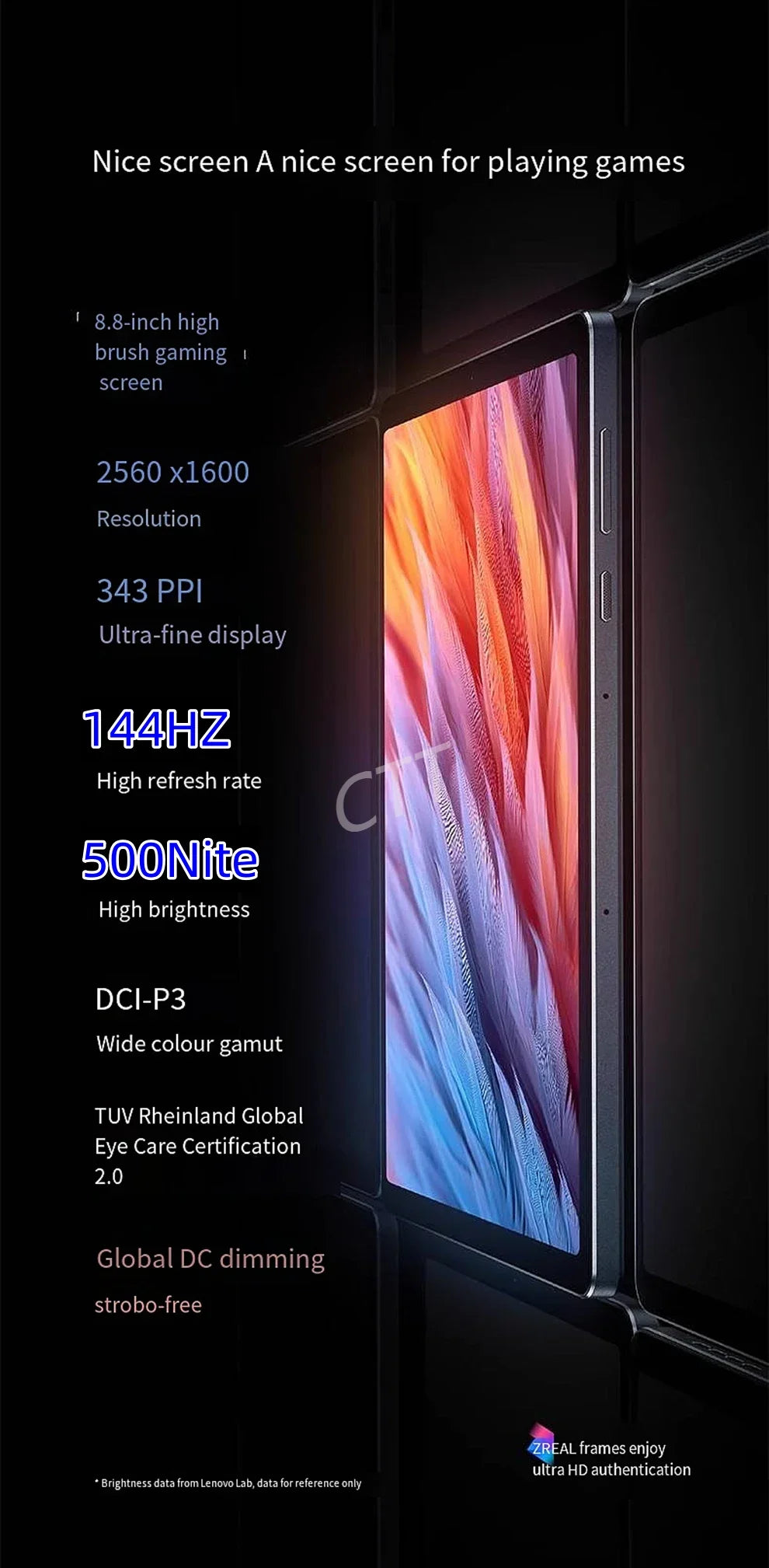 Global Rom Lenovo Pad LEGION Y700 2023 Snapdragon 8+ 12GB 256GB 2K 144Hz Display Screen ZUI15 WIFI Gaming Tablet PC Tab Tablet