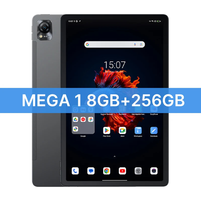MEGA 1 Tablets Blackview 11.5 inch 2.4K 120Hz Display 8GB/12GB 256GB 50MP Camera 33W Fast Charging 8800mAh Battery MTK Helio G99