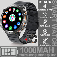 NEW 1000MAH Super endurance Sport Smart Watch Men 1.73-inch HD Screen GPS tracker Compass Bluetooth Call Waterproof Smart Watch