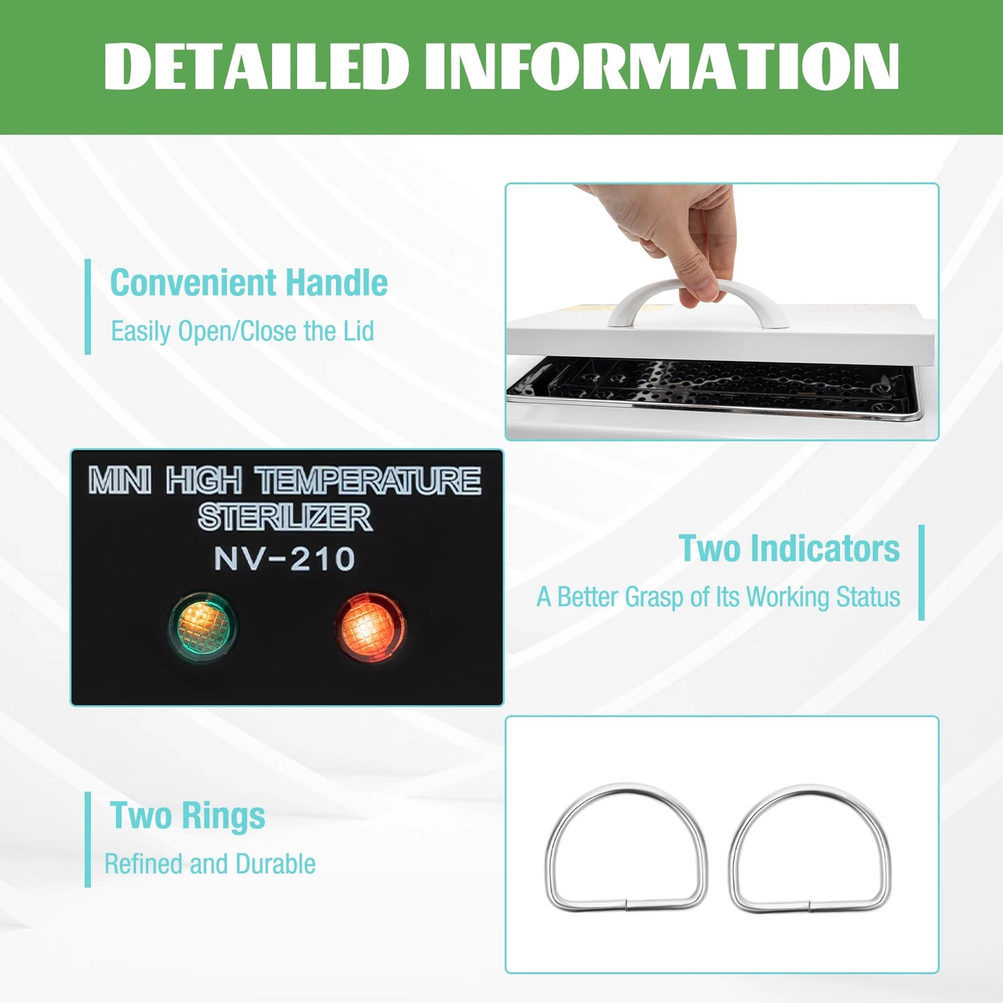 Nail Tool Sterilizer 220V Intelligent Dual Control Dry Heat Disinfection Large Capacity Multiple Use for Spa and Beauty Tools