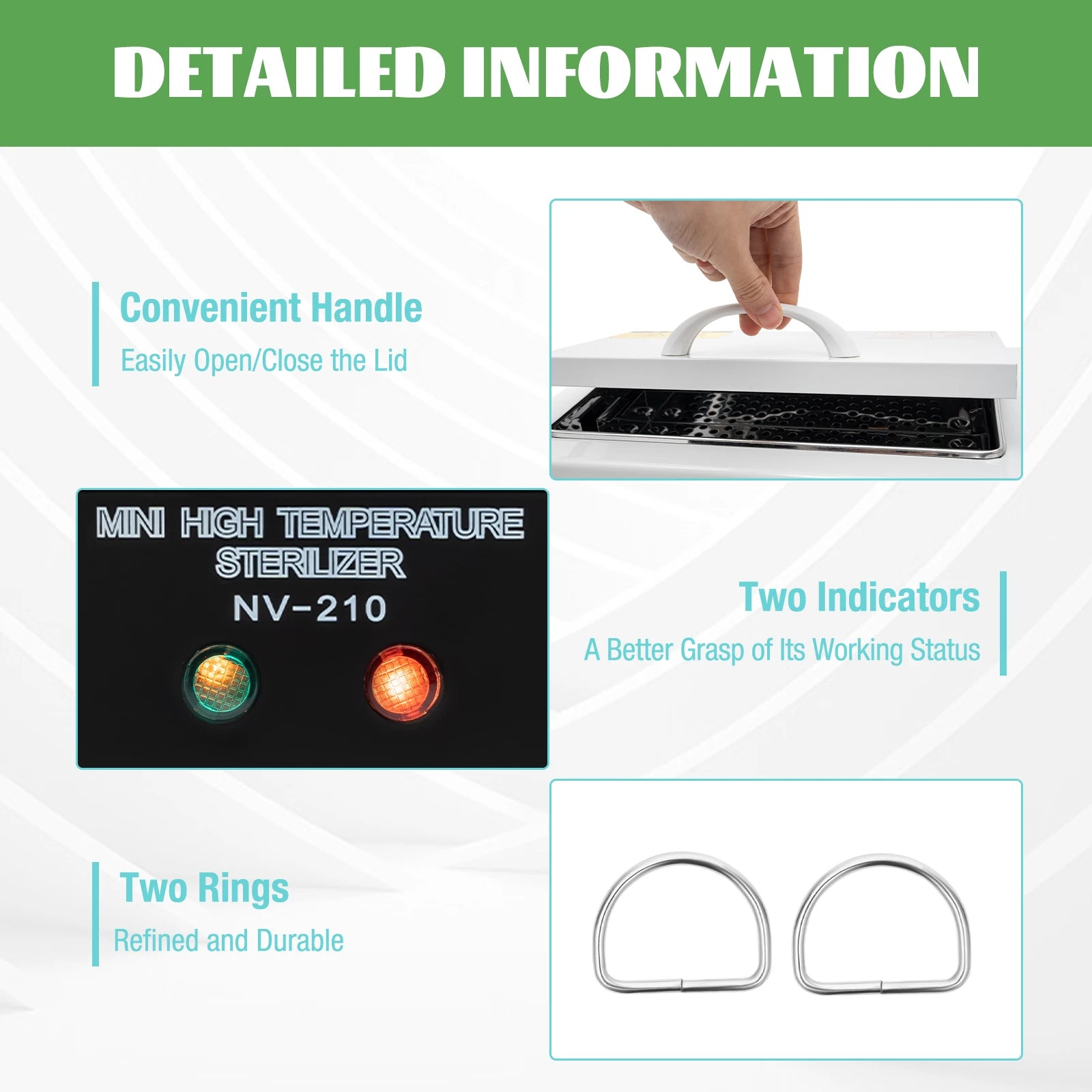 Nail Tool Sterilizer 220V Intelligent Dual Control Dry Heat Disinfection Large Capacity Multiple Use for Spa and Beauty Tools