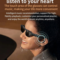 Smart Glasses with HD Camera 1200P Anti-shake Video Record Real-time Translation Object Recognition Bluetooth Call Smart Glasses