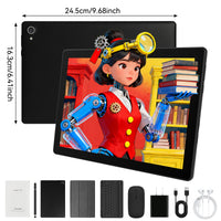 Newest Tablet 10 Inch Android 15 Octa-Core 20GB RAM 64GB ROM 1280x800 IPS Tablets PC WiFi6 Bluetooth5.3 Widevine L1 Keyboard Set