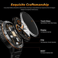 LIGE Outdoor Military Smart Watch Men 1.53" AMOLED Screen GPS trackr Waterproof Bluetooth Call Sports Braceletes For Android IOS