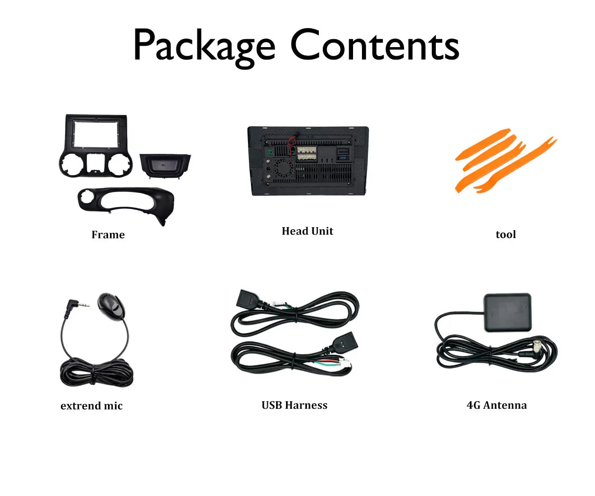 Car Radio Android 16 For Jeep Wrangler 3 JK 2010 - 2018 Carplay Stereo Head Unit Multimedia Video Player Wireless GPS Navigation