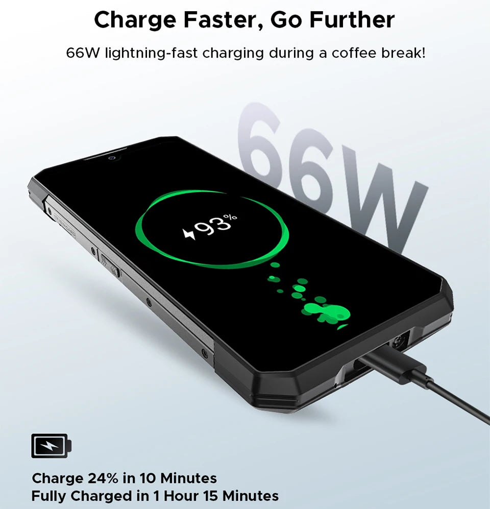 DOOGEE S200 Plus 5G Rugged Phone 1.32" Rear Display AI Image 6.72'' Screen 16GB 512GB 11000 mAh Battery Android 15 Smartphone