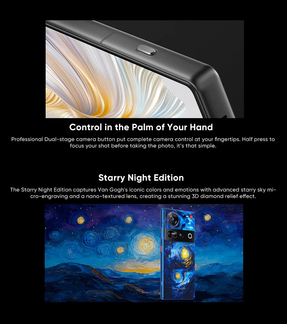 New Nubia Z70 Ultra Global Version 6.85"AMOLED 144Hz Screen Snapdragon 8 Elite Android 15 6150mAh Battery 80W Charging NFC  IP69