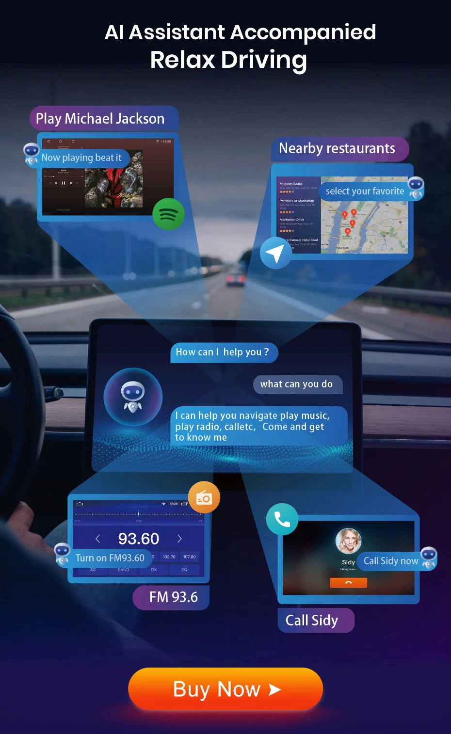 AWESAFE PX9 Car Radio Autoradio for  Fiat 500L 2012-2017  Wireless Carplay Screen Android Auto Stereo GPS Navi FM RDS BT SWC