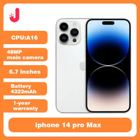 Apple iPhone 14 pro Max Original 128GB 256GB ROM 6GB RAM 6.7' Genuine Retina OLED Face ID physics A15 Chip NFC Unlocked Used