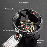 Low-pressure Fierce Fire Gas Stove Commercial Single-hole Liquefied Gas Burner for Hotel Restaurant Energy-saving Gas Cooktop