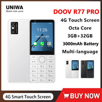 DOOV R77 Pro 4G Touch Screen Keypad Mobile Phone with 5MP Camera 2.8 Inch 3GB+32GB 3000mAh Smartphone Whatsapp Hebrew keyboard