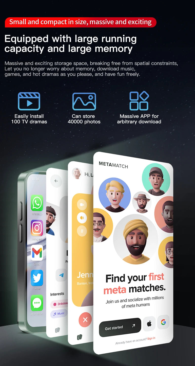 SOYES XS19 Pro 3GB RAM 32GB ROM Android 12.0 Smartphone 1950mAh Face ID 4G LTE Type-C OTG 3.88‘’ Screen Small Phone