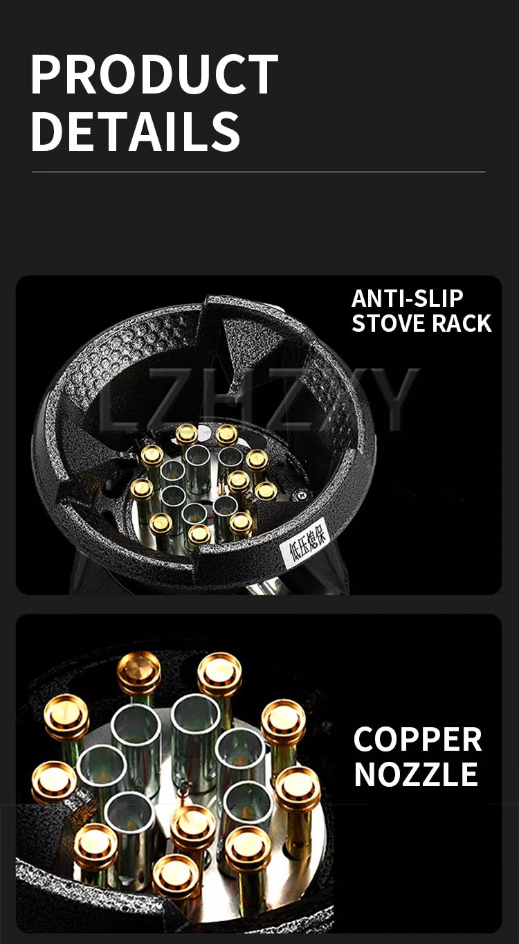 Low-pressure Fierce Fire Gas Stove Commercial Single-hole Liquefied Gas Burner for Hotel Restaurant Energy-saving Gas Cooktop