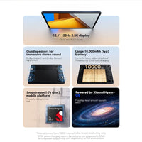 Tablet POCO Pad Global version LCD screen 12.1 inch 120Hz 2.5K Snapdragon 7s Gen 2 octa cores 10000mAh battery