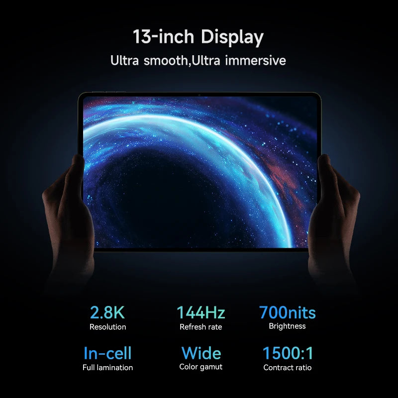 World Premiere ALLDOCUBE Ultra Pad 13'' 2.8K 144Hz Tablet Snapdragon 7+Gen3 18GB RAM 256GB ROM Android 15 15000mAh Cube AI