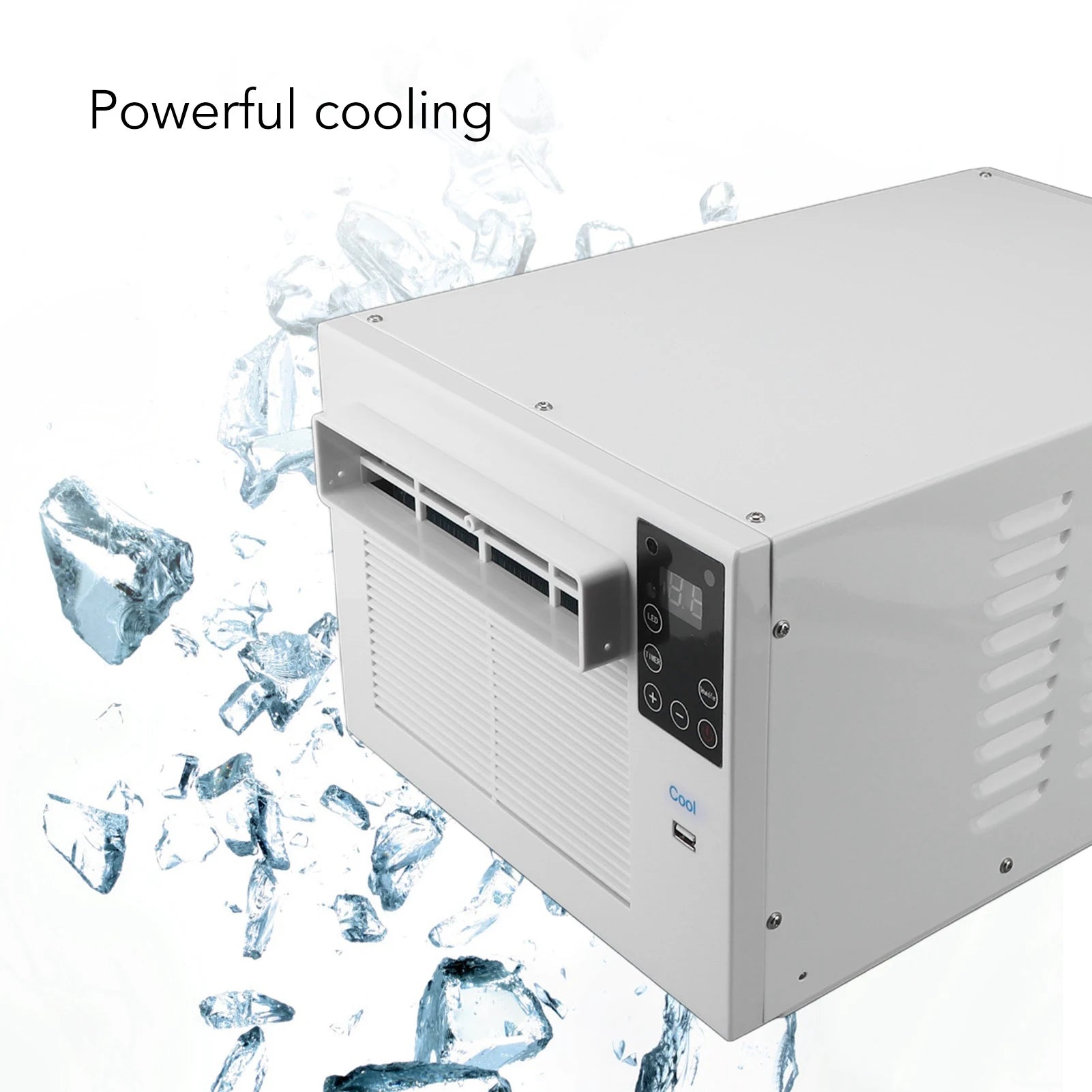 Portable Air Conditioner Energy Saving 1900BTU 280W Mini Mobile AC with Remote Control for Home Dorm Office Camping Pet Space