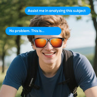 Smart Glasses 100W Camera Anti-shake Video Recording Music Control Photo Recognition Bluetooth Call Sports Sunglasses Waterproof