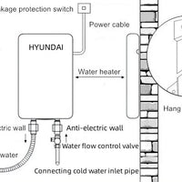 Electric Water Heater Electric Shower Quick Heating DC Machine Household Kitchen Bathroom Unlimited Hot Water Remote Control